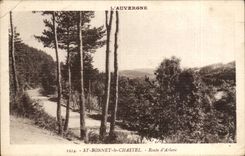 CPA St Bonnet Chastel Road of Arlanc