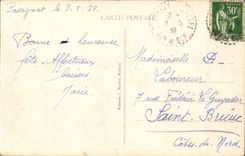 CPA St Bonnet Chastel Road of Arlanc