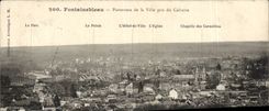 Fontainebleau - Panorama of the City taken of the Martyrdom - CPA