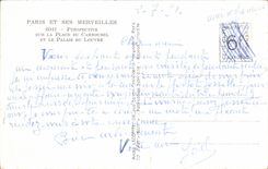 Paris - 1 - Perspective sur la Place du Carrousel - CPA 