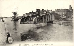 CPA Dieppe the revolving bridge of Pollet