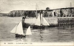 CPA Dieppe the exit of the piers