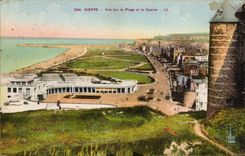 CPA Dieppe Seen on the beach and the casino