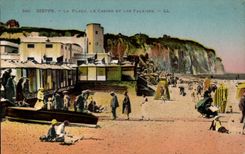 CPA Dieppe the beach the casino and cliffs