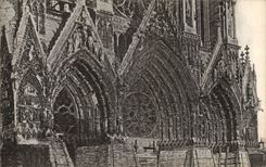 CPA Reims Gate of the cathedral