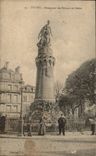 CPA Troyes Monument of the benefactors of the Paddle