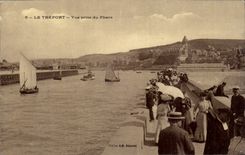 CPA Treport gesehen vom Ligthhouse Scheinwerfer