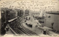 CPA Treport das François Kai 1 und der Kanal