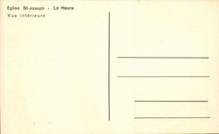 CPA Le Havre Church St Joseph gesehener Innenraum