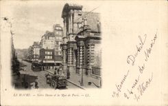 CPA Notre Dame Le Havre und die Strasse von Paris