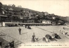 CPA Le Havre Landhauser der Klippe gesehen von den Badern