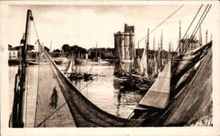 CPA La Rochelle eine Ecke des Hafens