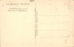 CPA Chartres Old man bridge and old houses