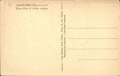 CPA Chartres Old man bridge and old houses