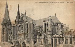 CPA Cathedral of Chartres the apse