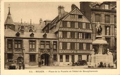 CPA Rouen Places of the virgin and hotel of Bourgtheroude