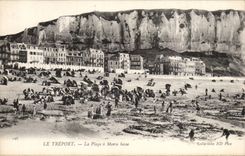 CPA Treport der Strand hat niedrige Gezeiten