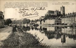 CPA Auxerre quays of the cathedral