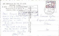 CPA Orleans Town hall Statue Jeanne of arc