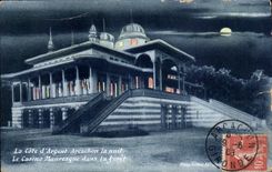 CPA La cote d'argent Arcachon la nuit Le casino mauresque dans la foret