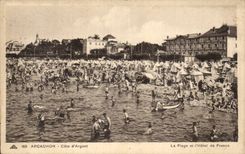 CPA Arcachon La plage et l'hotel de France