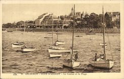 CPA Arcachon Le casino et la plage