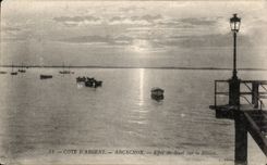 CPA Arcachon Effet de nuit sur le bassin