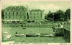 Arcachon CPA Les hotels Richelieu et Victoria