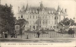 Arcachon CPA Le casino et la plage Ancien chateau Deganne