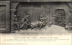 Orleans CPA Statue of Jeanne of Low arc reliefs of Vital Dubray
