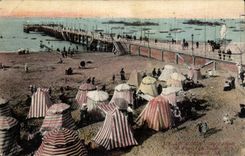 Arcachon CPA La plage les tentes la jetee promenade