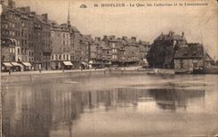 CPA Honfleur le quai Ste CAtherine et la lieutenance