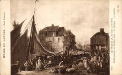 CPA Honfleur Musee of Louvre Paris Prince Embarquement of the boats in the Passenger has Honfleur