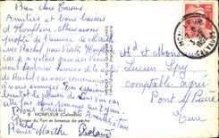 CPA Honfleur Entrance of the port and boats of sin