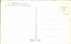 CPA Honfleur le vieux bassin et la Lieutenance