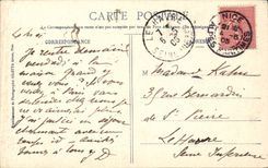 CPA Nice the beach Seen from of the castle