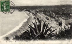 CPA Nizza Panorama genommen vom Schloss