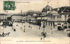 CPA Nizza Platze Massena und stadtisches Kasino
