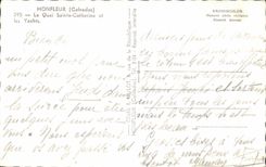 CPA Honfleur Le quai Sainte Catherine et les yachts