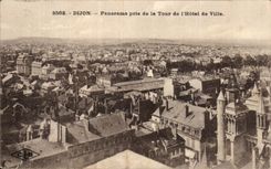 CPA Dijon Panorama taken of the tower of the town hall