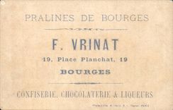 CPA Paris Grand opera publicite Vrinat Place Planchat Bourges Chocolat