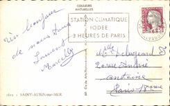 CPSM Souvenir of St Aubin Tennis