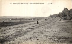 CPA St Aubin on sea the beach has low tide