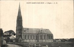 CPA St Aubin on sea the church