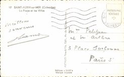 CPA St Aubin on sea the beach and villas