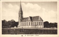 CPA St Aubin on sea the church