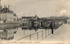 CPA Clamecy quays of Yonne