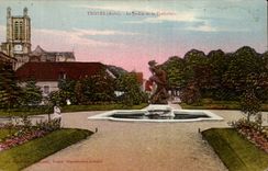 CPA Troyes the garden of the Prefecture