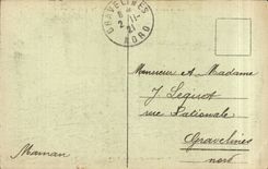 Troyes CPA the avenue of the station and Entering of the street Thiers