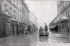 CPA Paris Raw Floods January 1910 of the Seine Street Srucouf